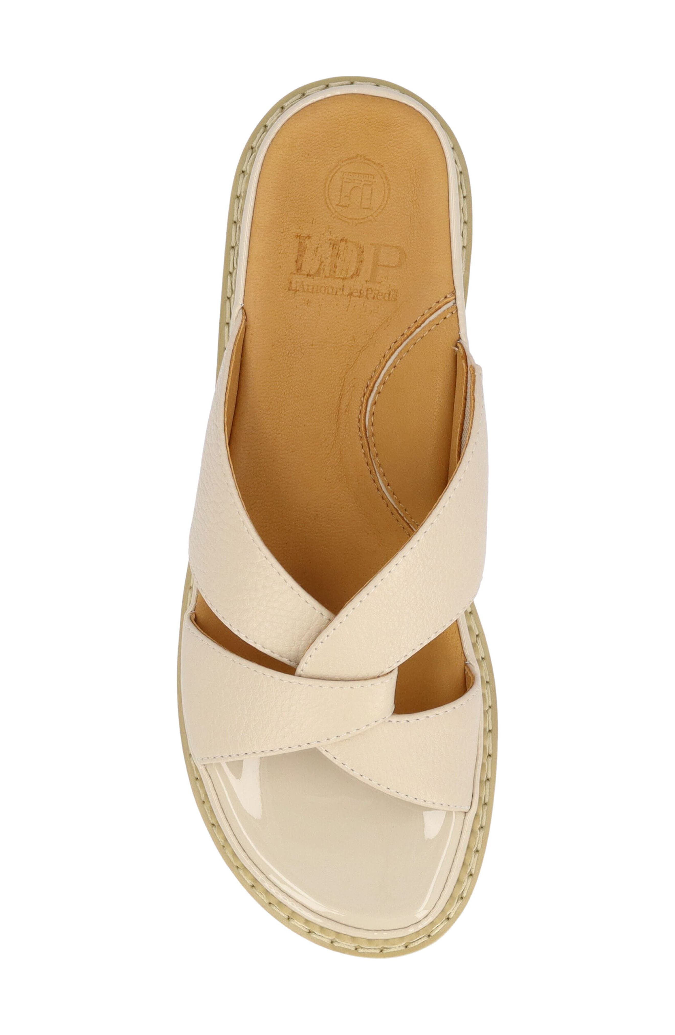 L'Amour des Pieds Deryn Slide Sandal, Alternate, color, Cream