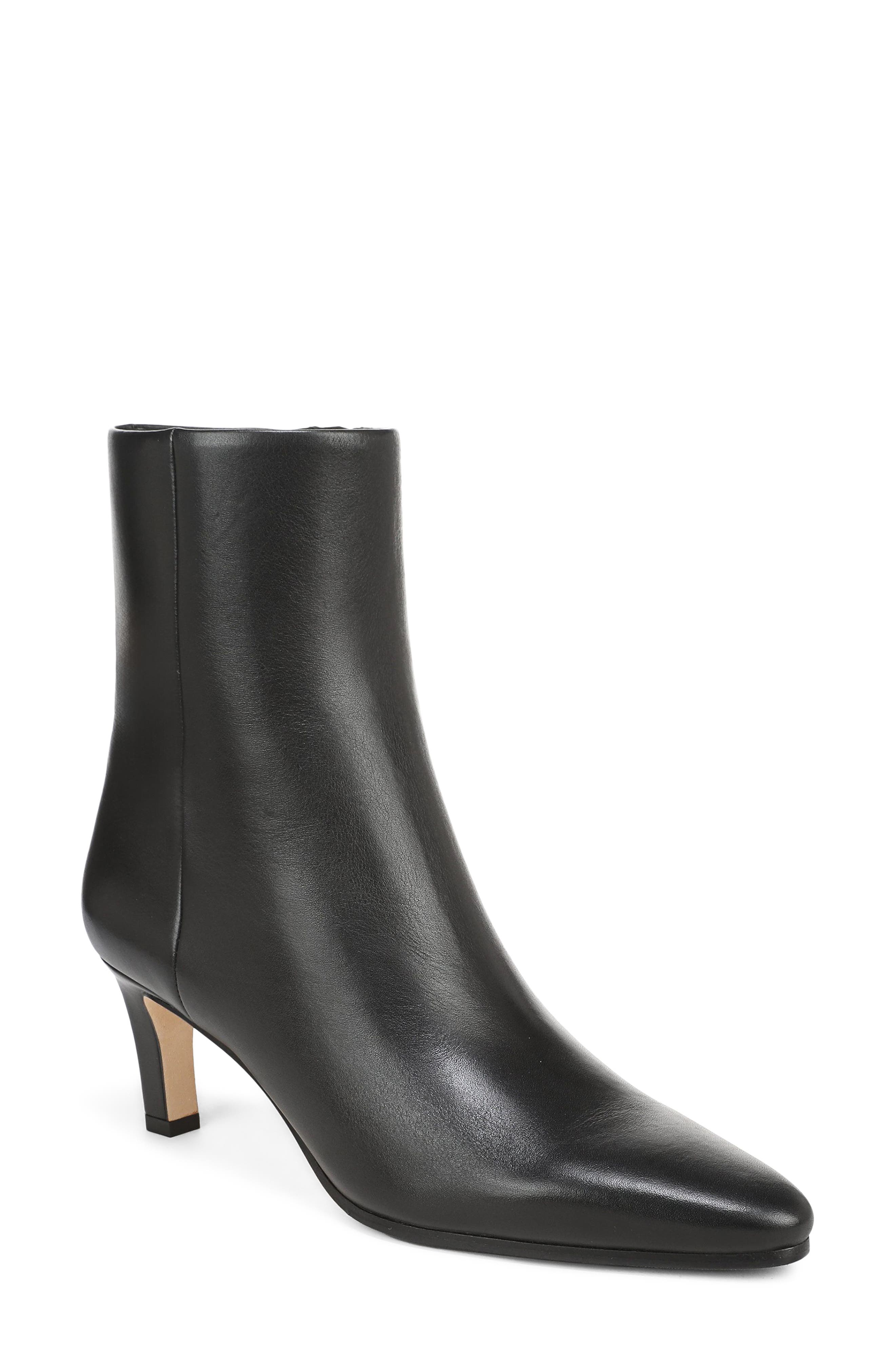 Agnes Bootie, Main, color, BLACK LEATHER