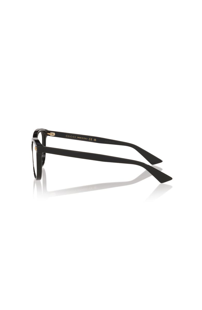 Gucci 51mm Rectangle optical glasses, Alternate, color, Black
