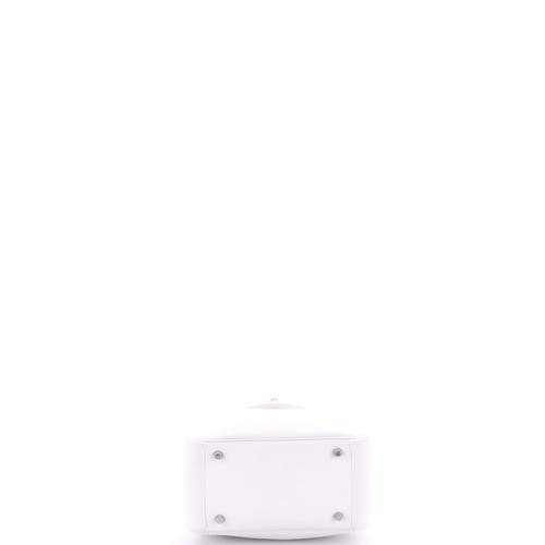 Pre-owned Hermes  Hermes Lindy Bag Clemence Mini In White