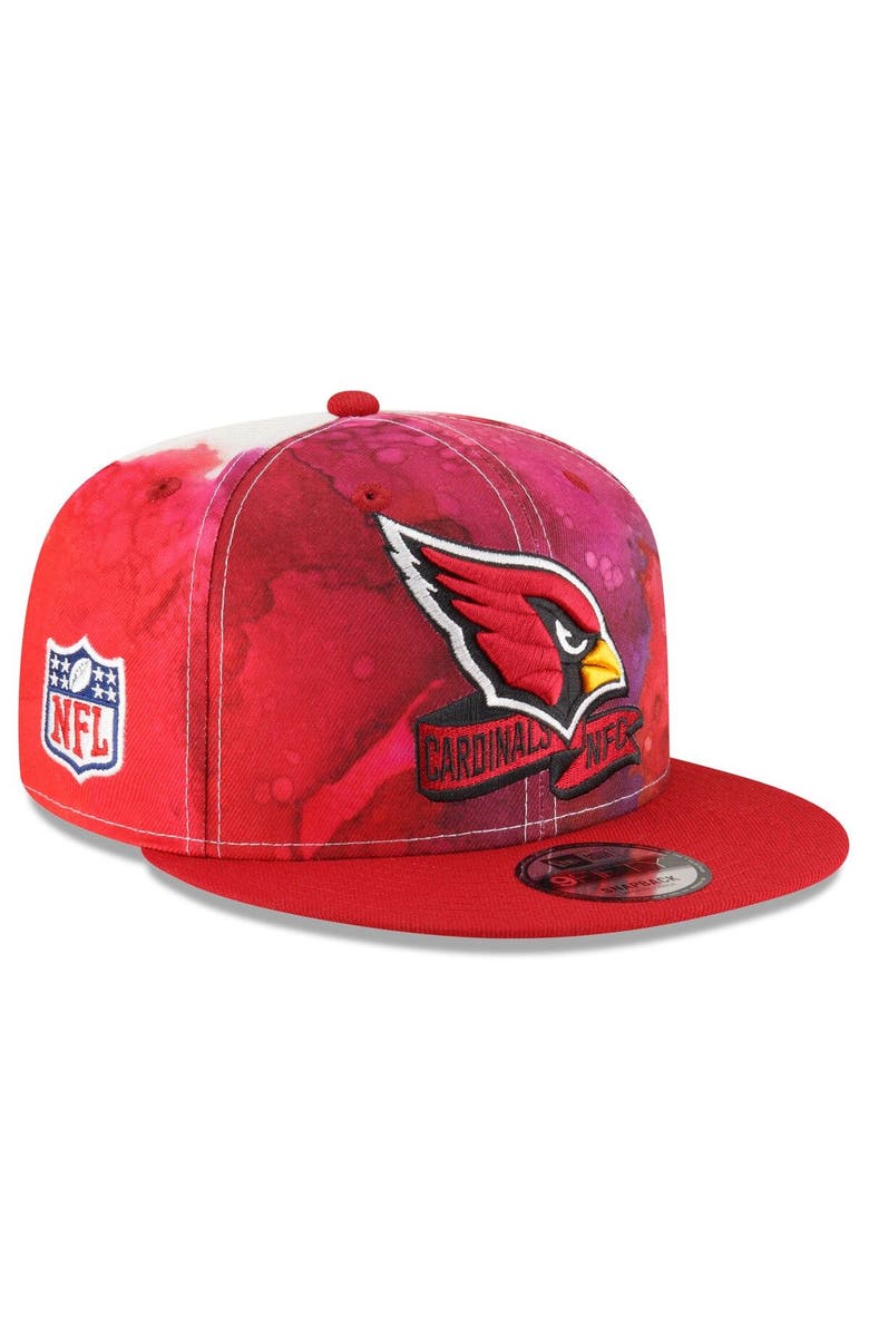 New Era Men's New Era Cardinal Arizona Cardinals 2022 Sideline 9FIFTY Ink Dye Snapback Hat, Main, color, 