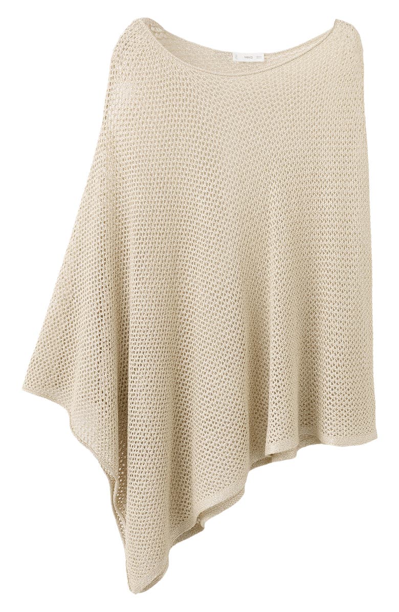 MANGO TEEN Asymmetric Lurex Knit Cap, Alternate, color, 