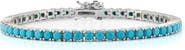 CHLOE AND MADISON Faux Turquoise Tennis Bracelet
