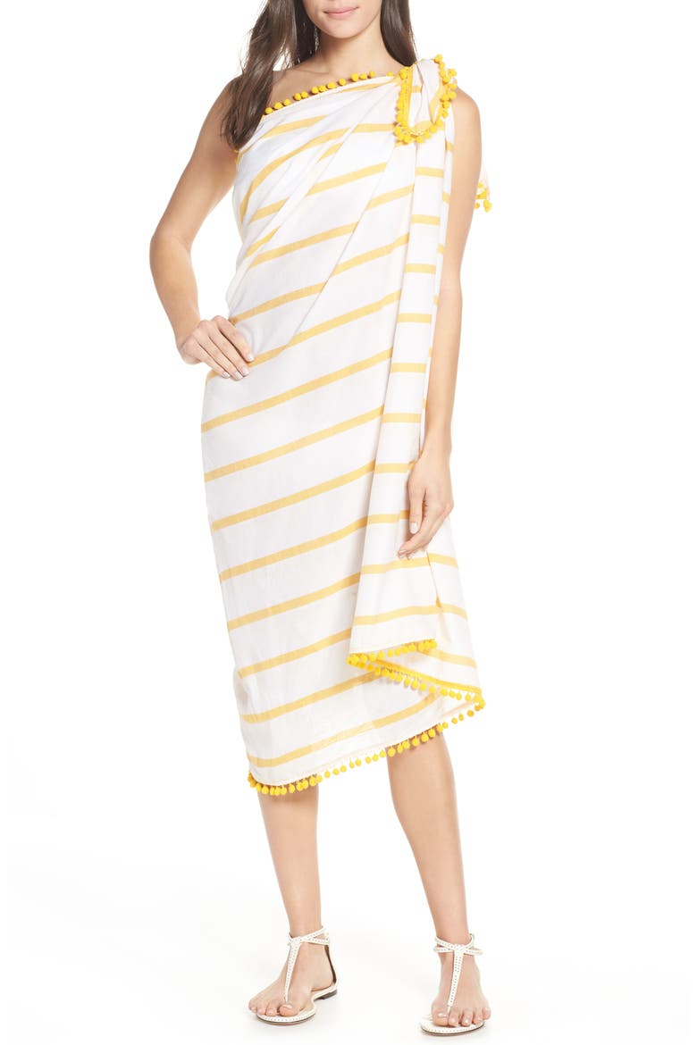 Pompom Sarong, Alternate, color, AMBER