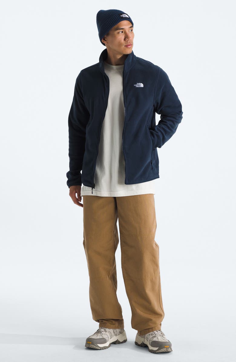 The North Face Glacier Fleece Zip Front Jacket, Alternate, color, Summit Navy