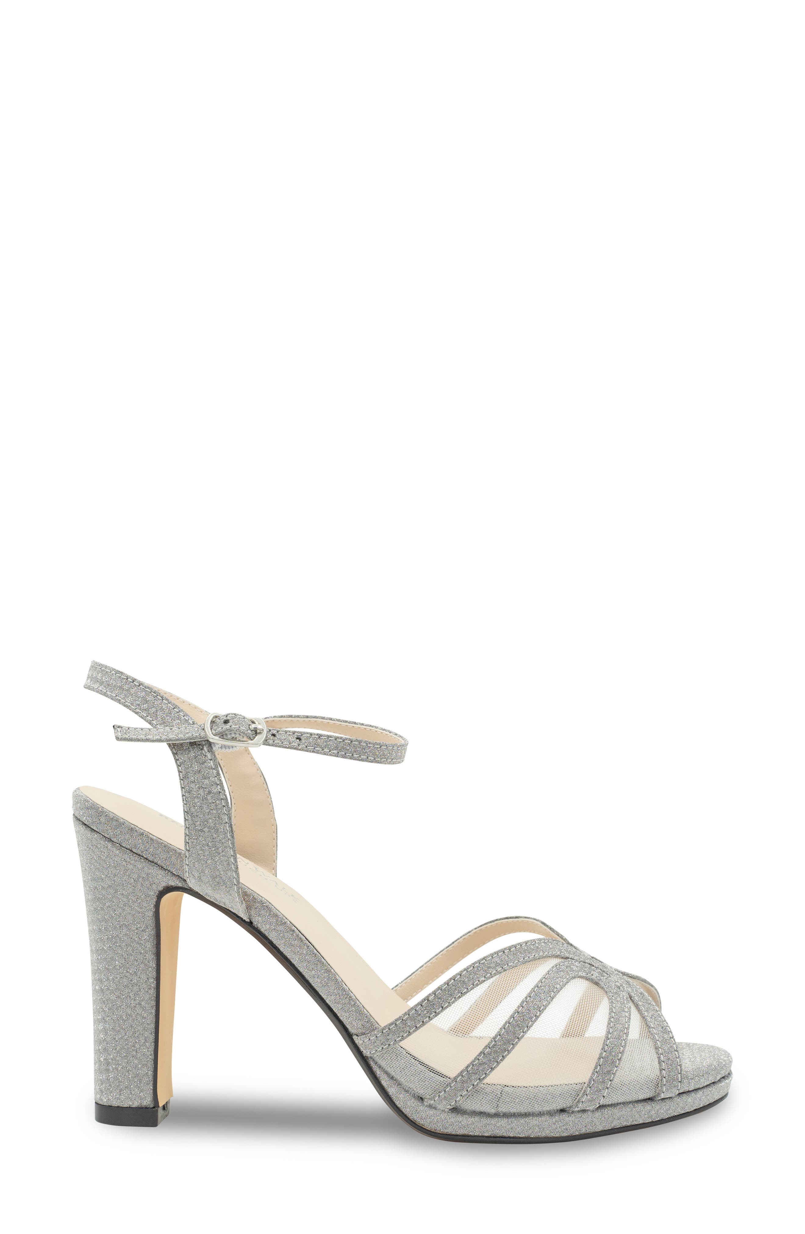 Touch Ups Anya Ankle Strap Sandal, Alternate, color, Silver