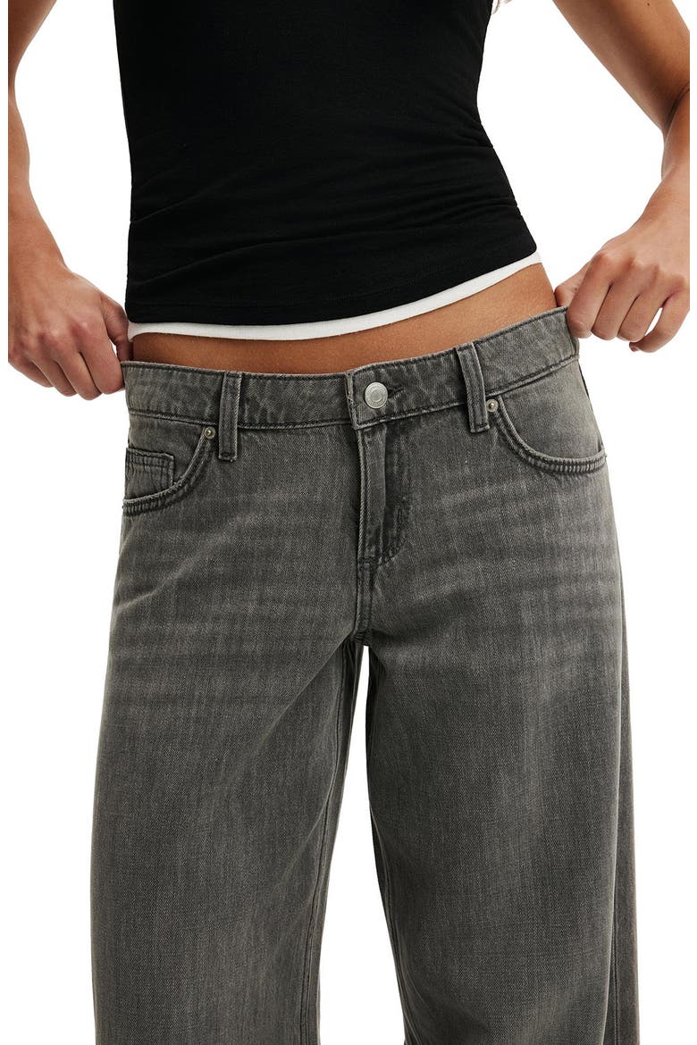 Low Rise Wide Leg Jeans, Alternate, color, LUNA GREY STITCH