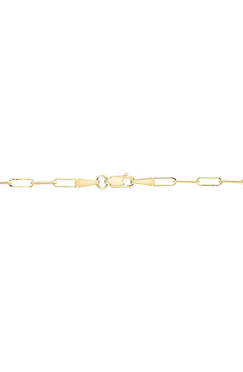 A&M Paperclip Chain Necklace, Alternate, color, Yellow Gold