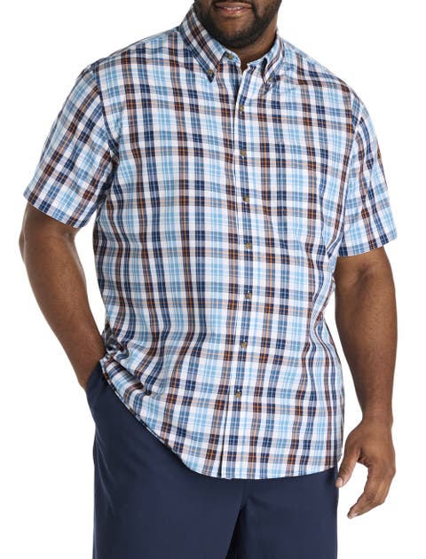 Big & Tall Easy-Care Plaid Sport Shirt