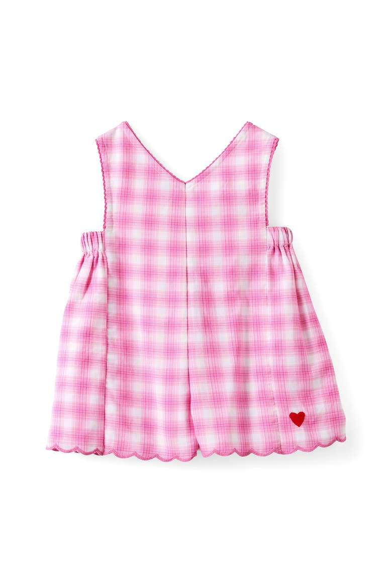 Yasmin Summer Playsuit, Main, color, Strawberry Milk Check