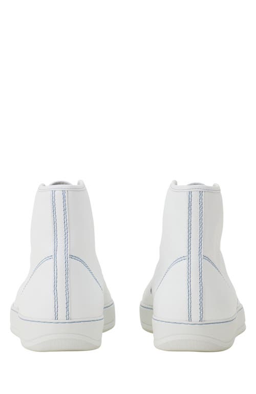 Lanvin Dbb1 High-top Leather Sneakers In White