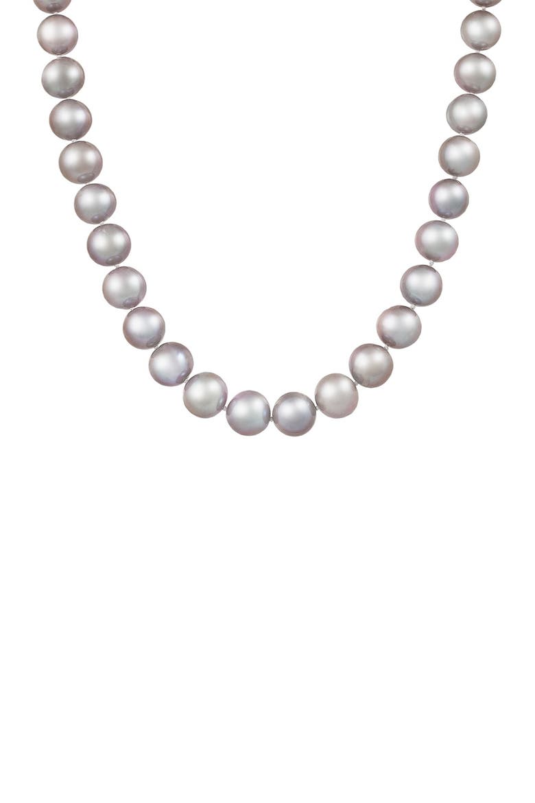 Freshwater Pearl Necklace, Main, color, DYED GRAY