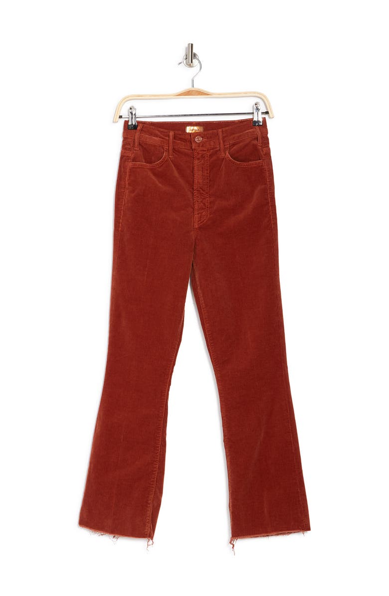 MOTHER The Hustler High Waist Fray Hem Ankle Bootcut Jeans, Main, color,