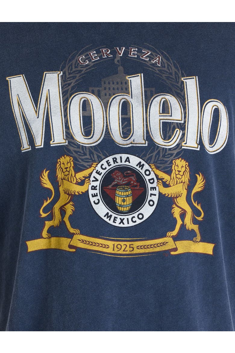 Big & Tall Modelo Logo Graphic Tee, Alternate, color, DRESS BLUES