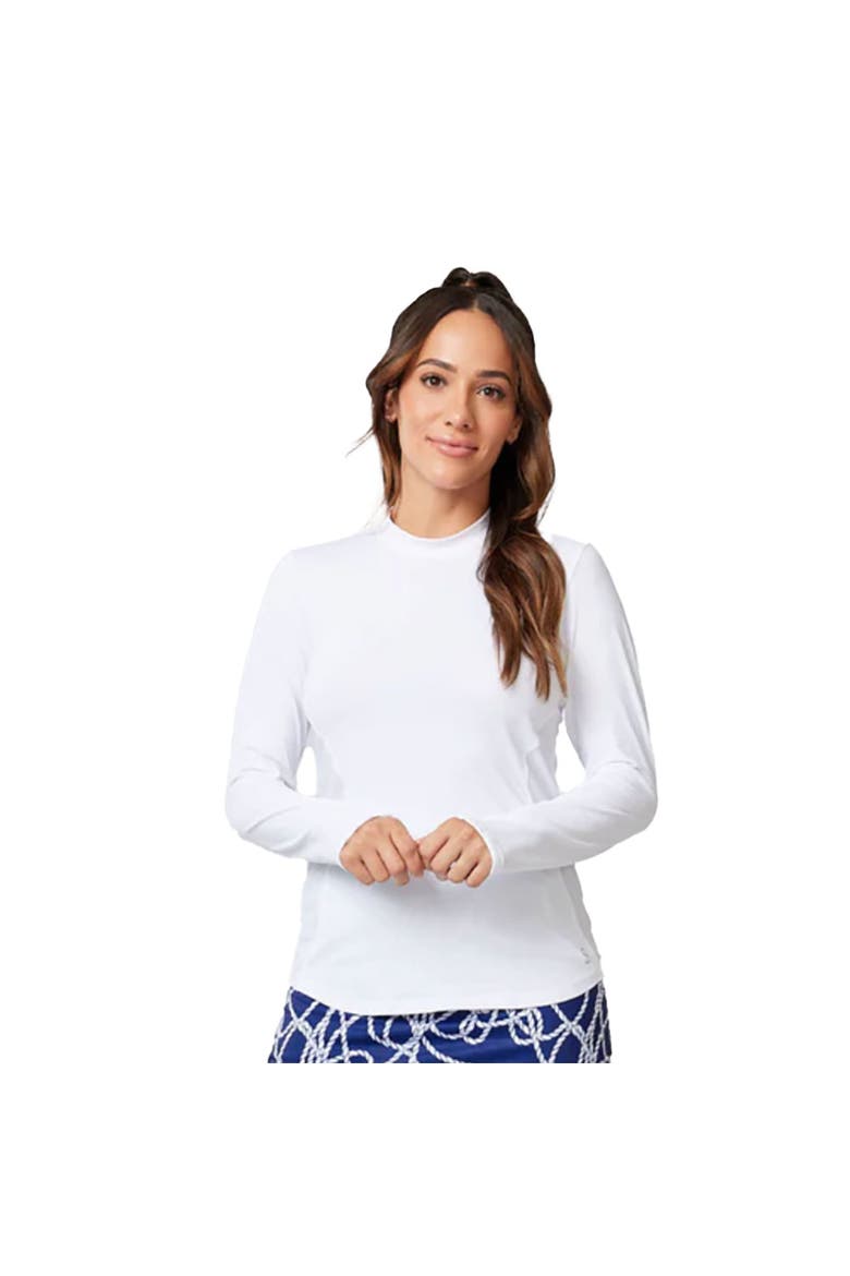 UV Colors Staples Womens Long Sleeve Tennis Shirt, Main, color, White