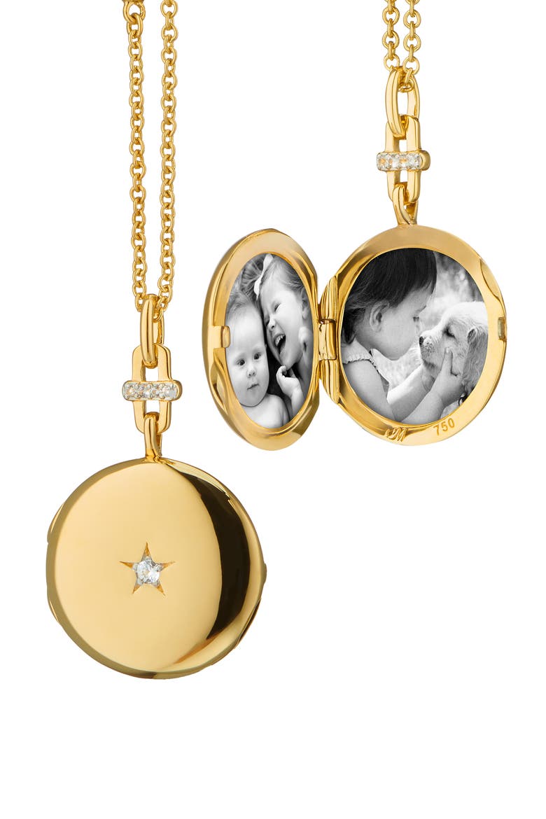 Twinkle Star 18k Gold Locket Necklace, Alternate, color, 18K YELLOW GOLD