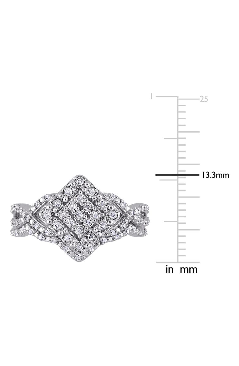 DELMAR Diamond Engagement Ring Set - 0.27ctw, Alternate, color, Silver