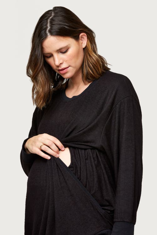 Nom Maternity Jo Nursing Sweatshirt In Black