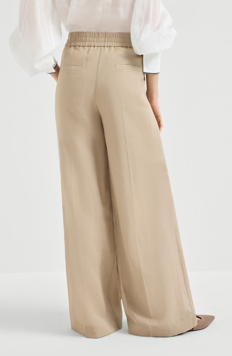 Brunello Cucinelli Loose Track trousers, Alternate, color, Beige