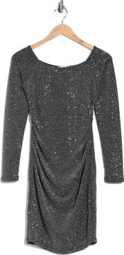 Madden Girl Off the Shoulder Metallic Minidress