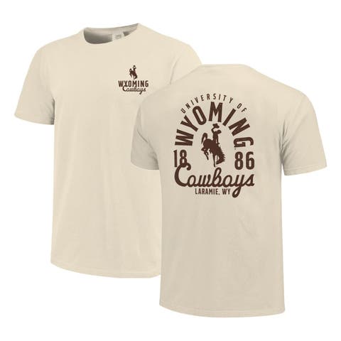 Men's Cream Wyoming Cowboys Comfort Colors Mascot Overlay T-Shirt