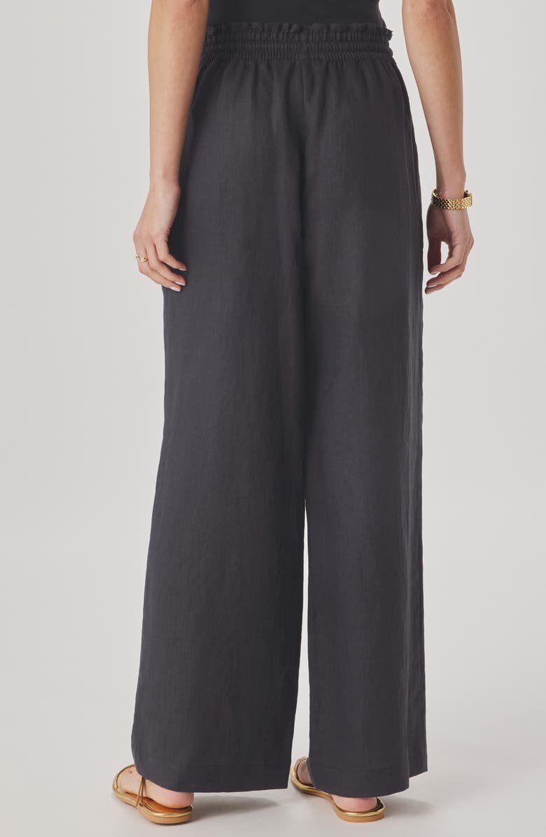 Splendid Stella Paperbag Linen Wide Leg Pants, Alternate, color, Lead Grey