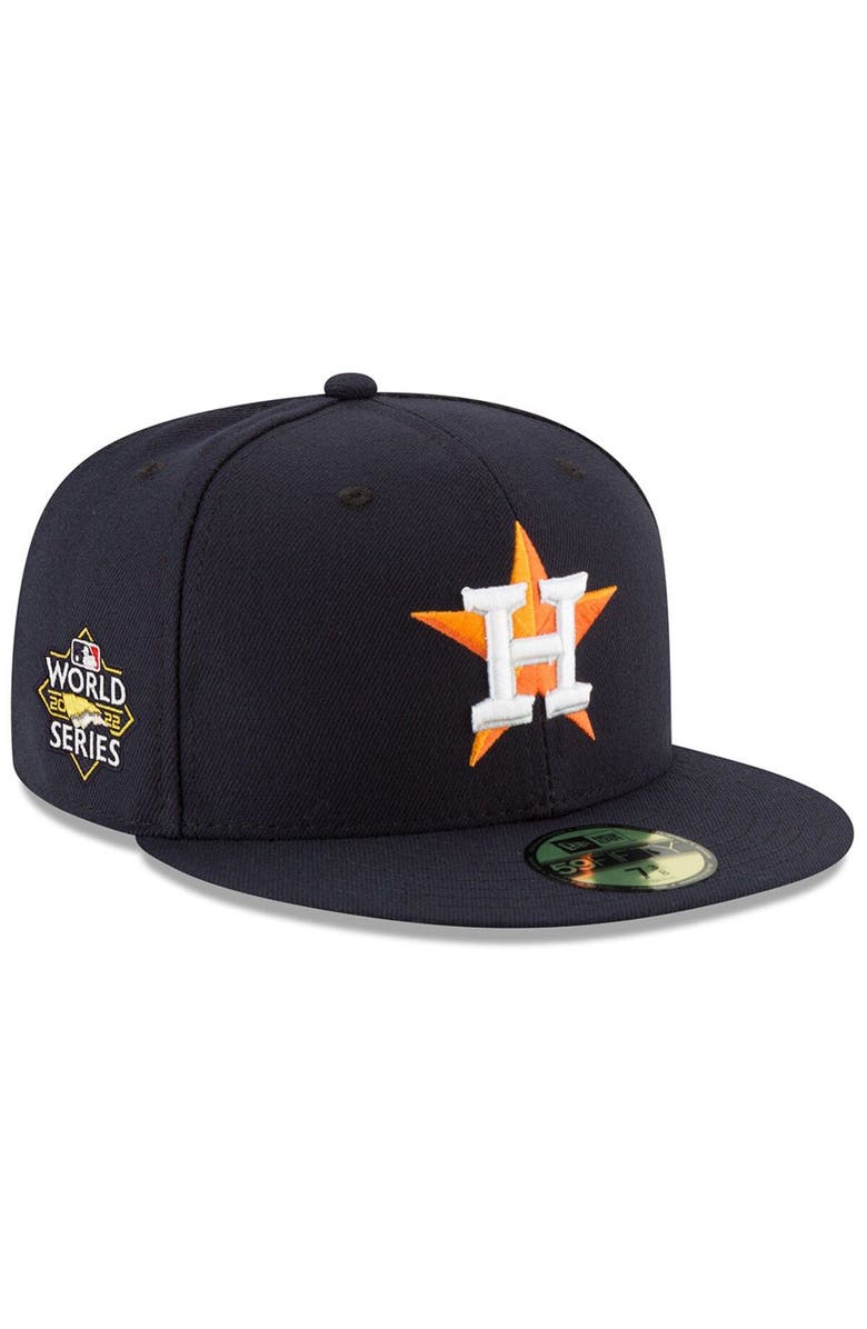 New Era Men's New Era Navy Houston Astros 2022 World Series Side Patch 59FIFTY Fitted Hat, Main, color,