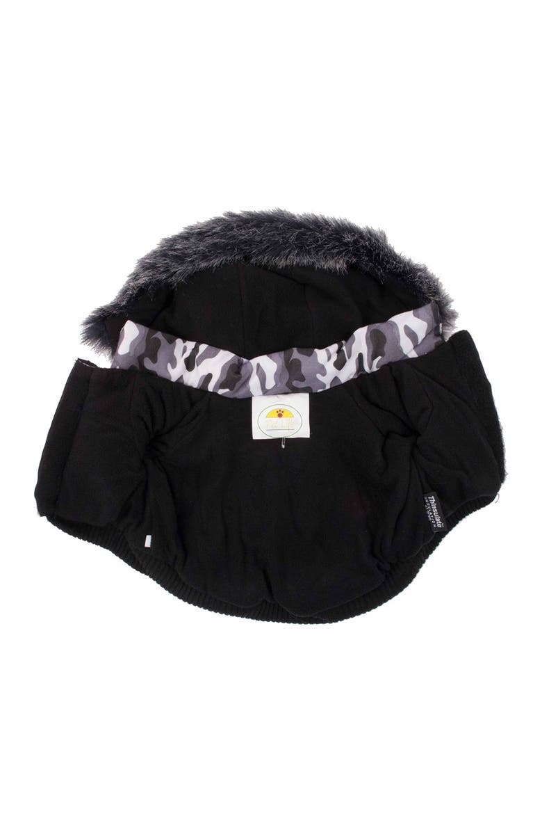 PETKIT Fashion Pet Faux Fur Trim Parka Coat - X-Small, Alternate, color, 