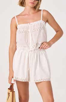 Abrielle Embroidered Detail Cotton Top