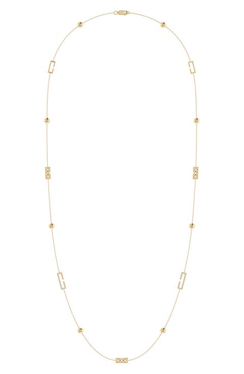 Home Traffic Light Diamond Station Necklace - 0.25ct.