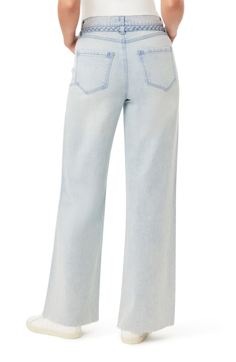 Kensie Carla Belted Wide Leg Jeans, Alternate, color, Perth