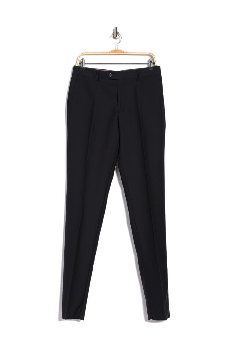 ZANETTI Slim Fit Flat Front Pants, Alternate, color, 