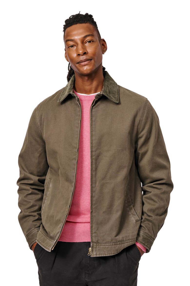 Newland Canvas Harrington Utility Jacket, Main, color, Khaki