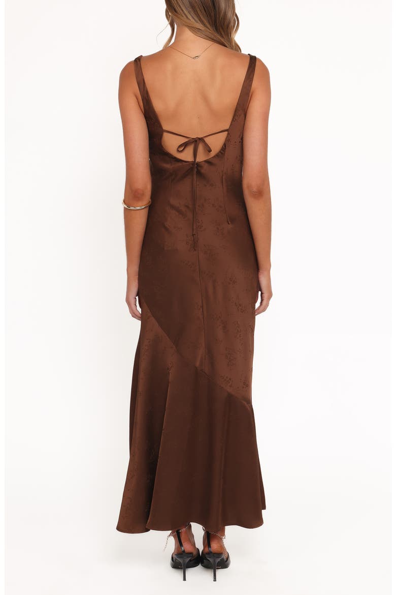 Zabrina Floral jacquard Cocktail Dress, Alternate, color, BROWN FLORAL