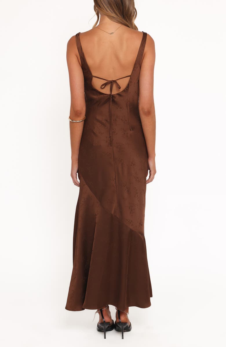 Petal & Pup Zabrina Floral jacquard Cocktail Dress, Alternate, color, Brown Floral