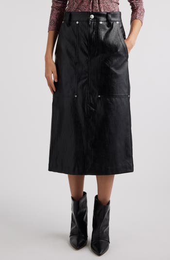 Isabel Marant Étoile Marant Etoile Angele Midi Skirt In Black