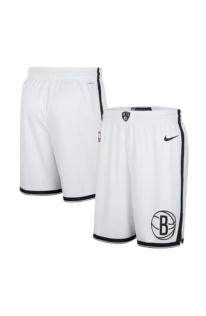 Nike Men's Nike White Brooklyn Nets 2024/25 Association Edition Swingman Shorts, Alternate, color, White