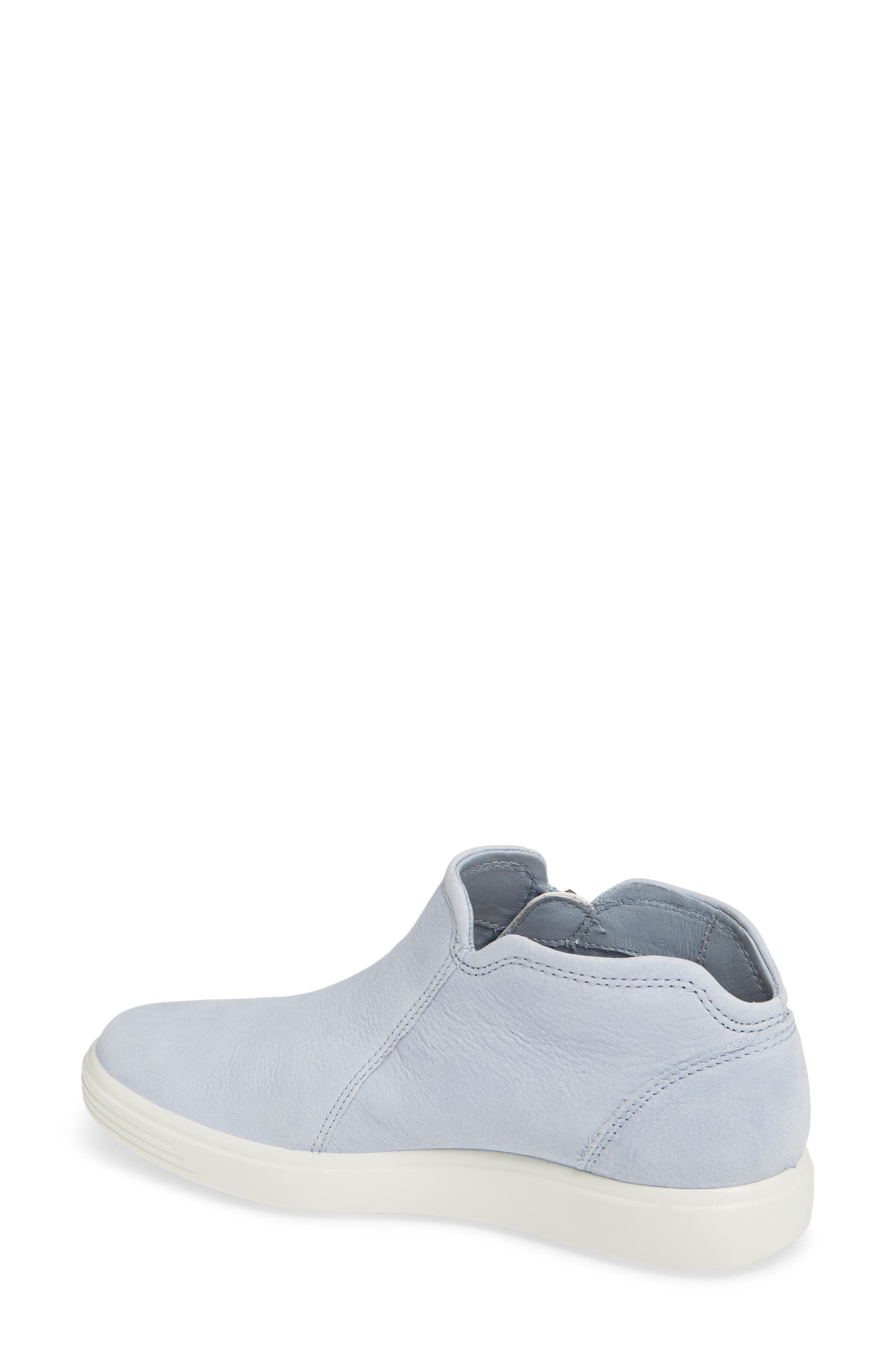 ECCO Soft 7 Mid Top Sneaker, Alternate, color, Dusty Blue Leather