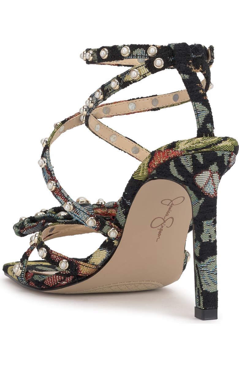 Jessica Simpson Loelva Studded Strappy Sandal, Alternate, color, Black Multi