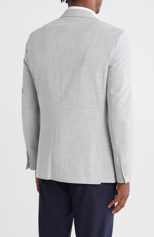 Calvin Klein Heather Grey Crosshatch Notch Lapel Sport Coat In Gray