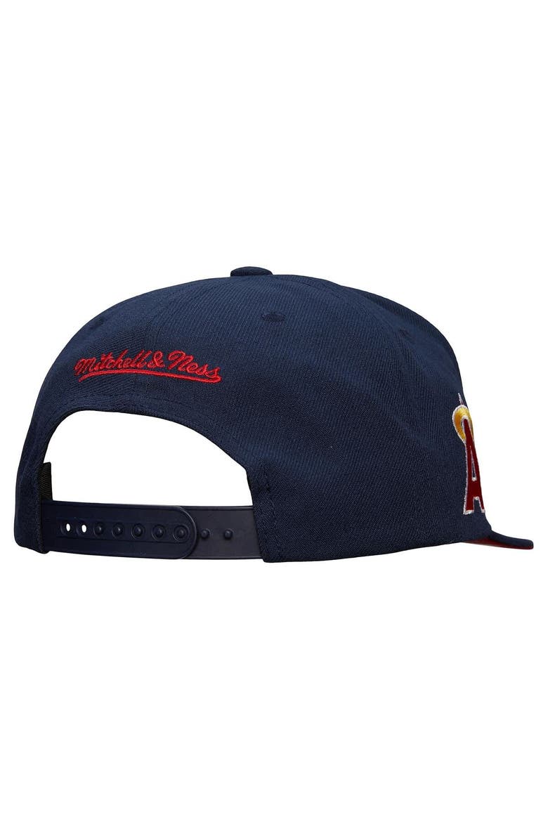 Men's Mitchell & Ness Navy California Angels Team Tagged Snapback Hat, Alternate, color, Navy