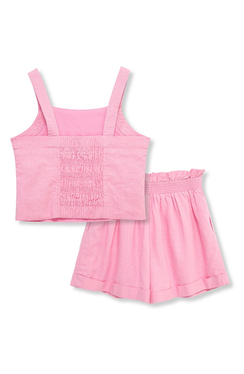 Habitual Kids Kids' Linen Blend Tank & Shorts Set, Alternate, color, Light Pink