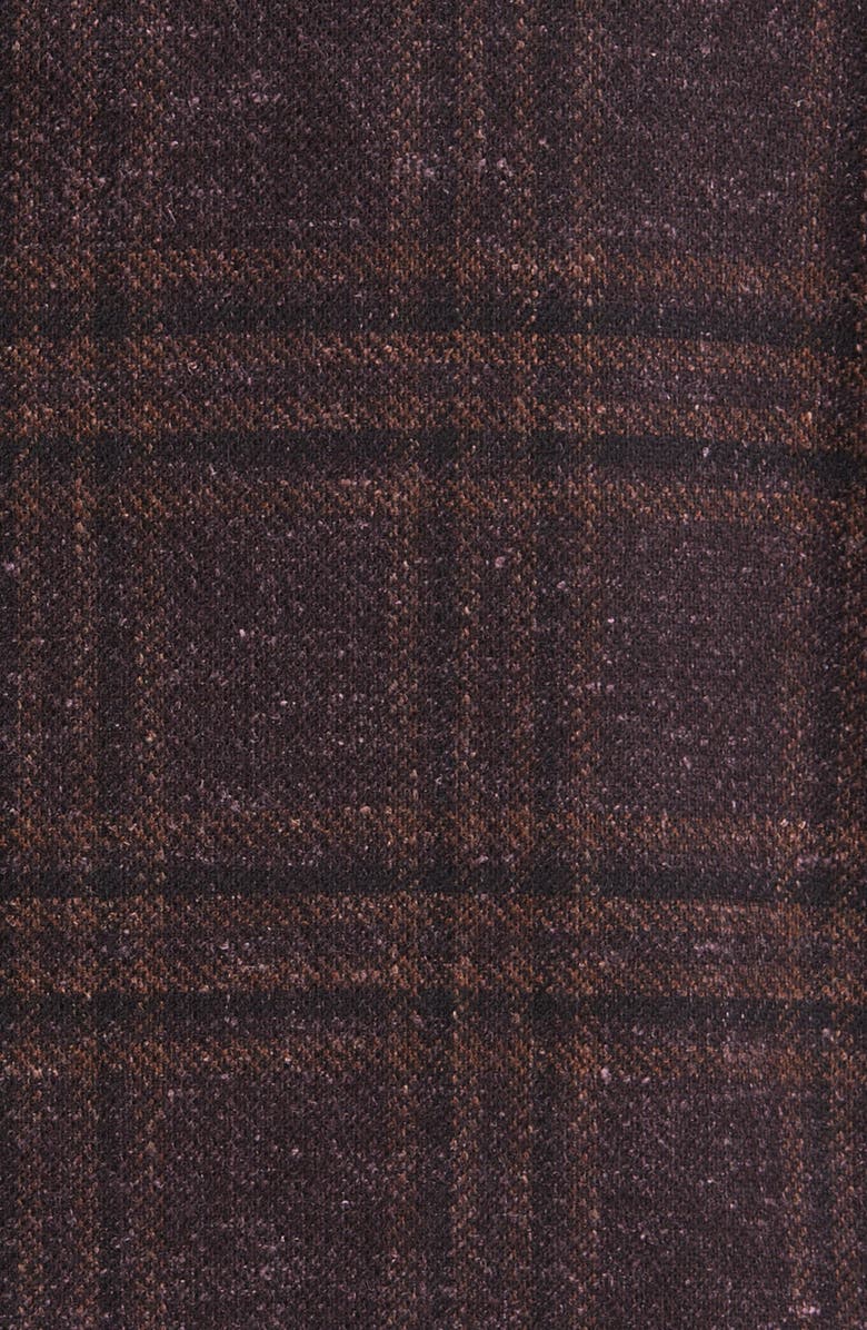 Jack Victor Midland Soft Constructed Plaid Wool Blend Sport Coat, Alternate, color, Brown