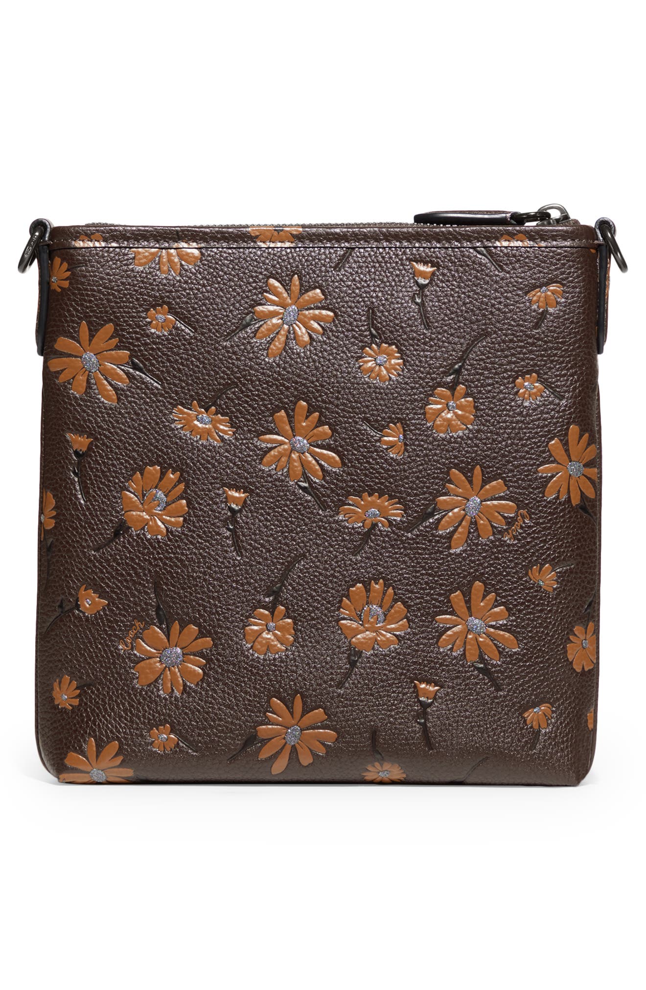 COACH Kitt Floral Pebble Leather Crossbody Bag, Alternate, color, 