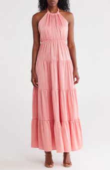 Love By Design Brody Halter Neck Tiered Maxi Dress