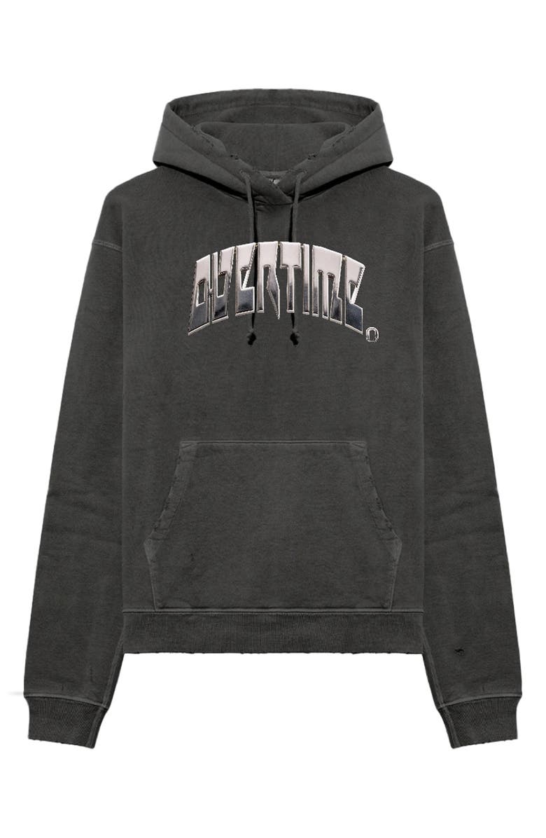 OVERTIME Chrometeam Graphic Print Hoodie, Alternate, color, Black