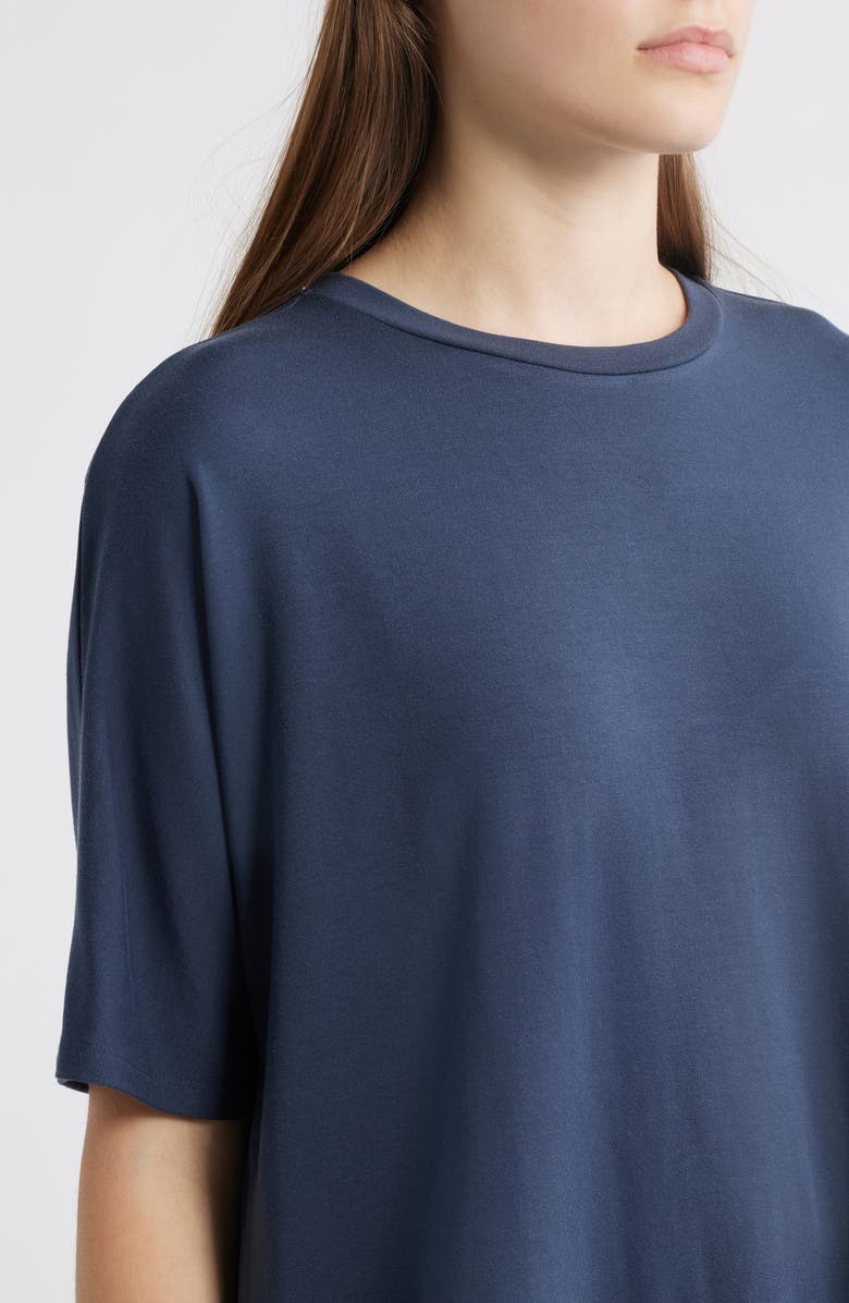 Eileen Fisher Boxy Crewneck T-Shirt, Alternate, color, Ocean