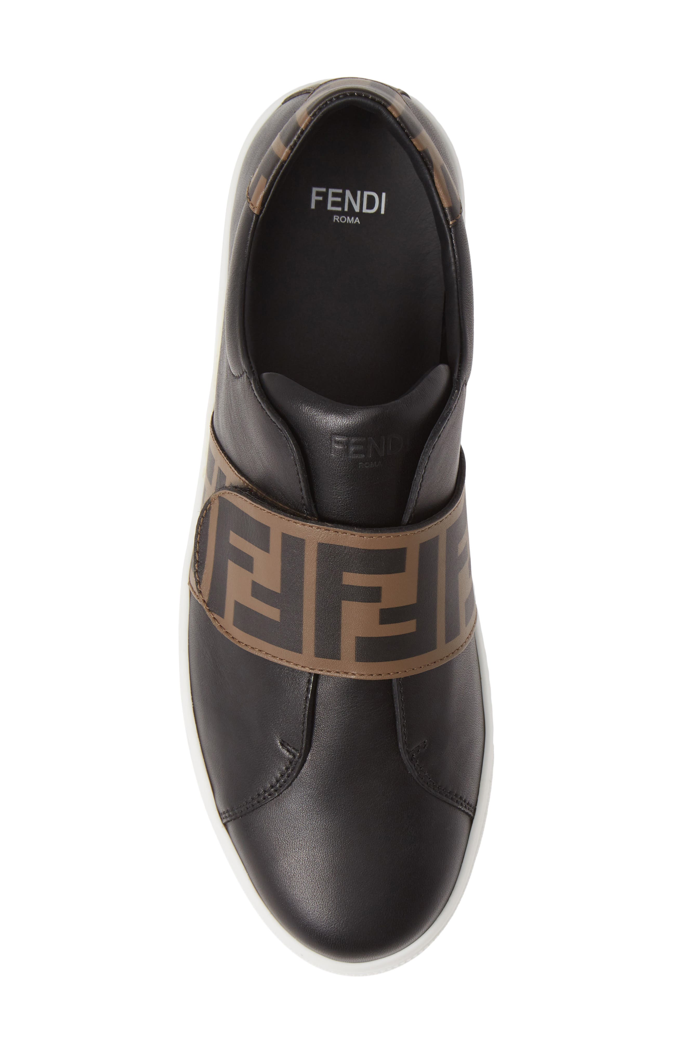 Fendi Double-F Logo Low Top Sneaker, Alternate, color, 
