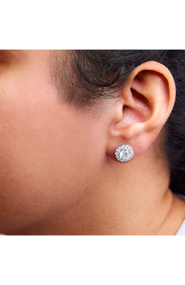 Haus of Brilliance 14K White Gold 3.0 Cttw Lab-Grown Diamond Hidden Halo Stud Earrings, Alternate, color, White