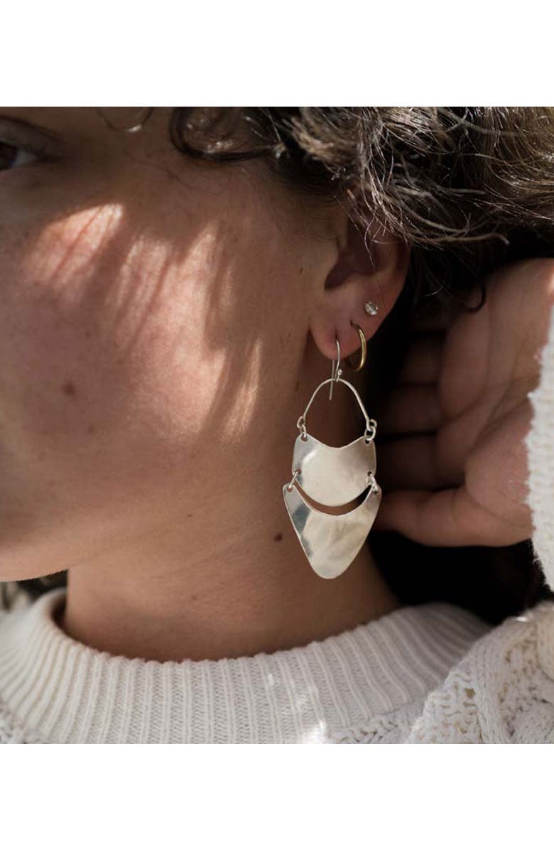 Matr Boomie Iyla Geometric Statement Earring, Alternate, color, Silver